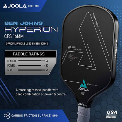 Pickleball JOOLA Ben Johns Hyperion CFS 16 Graphite Paddle