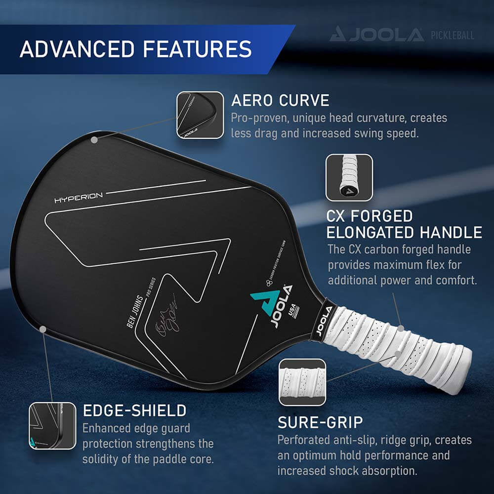 Pickleball JOOLA Ben Johns Hyperion CFS 16 Graphite Paddle