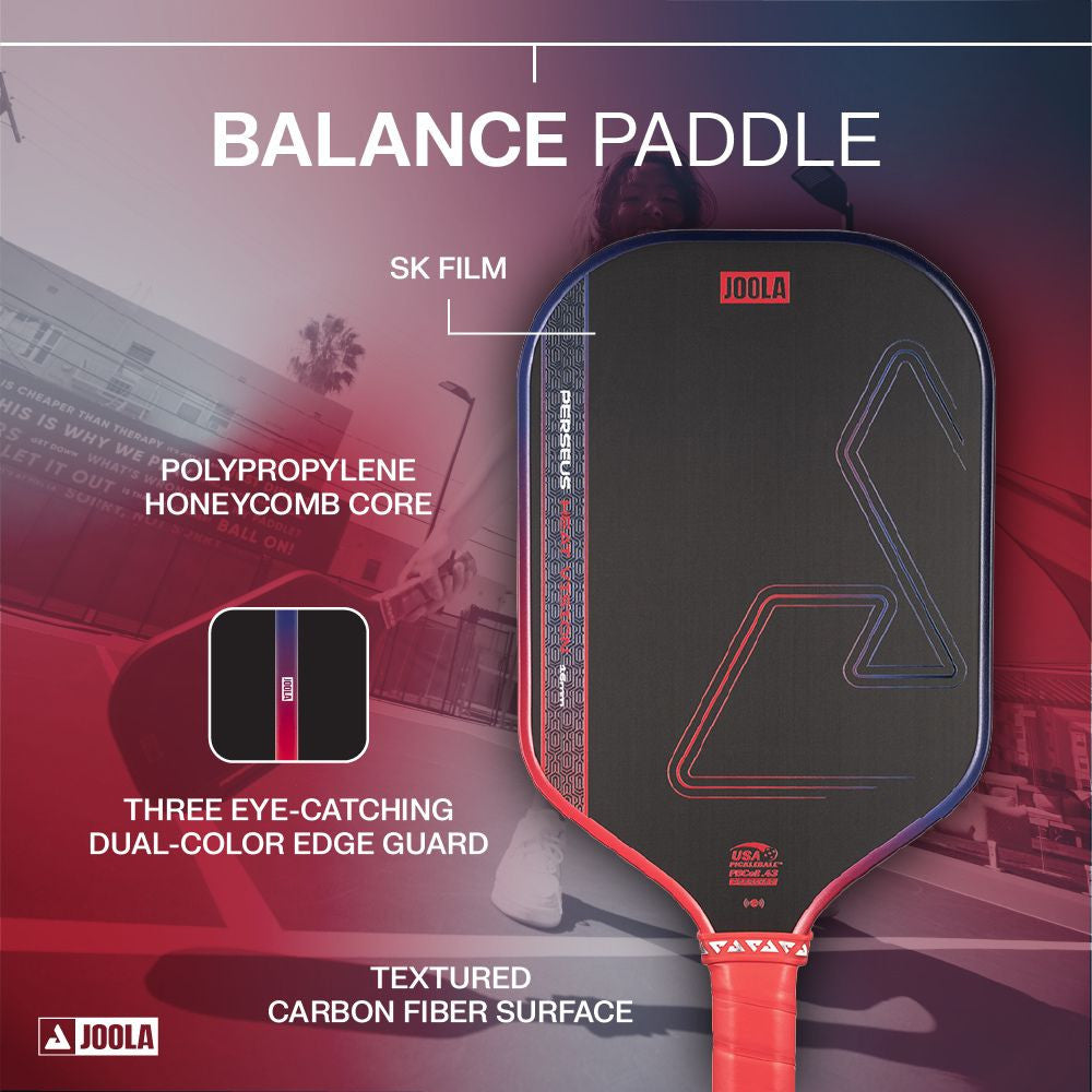 Pickleball JOOLA Perseus Heat Vision 16mm Pickleball Paddle Gradient Orange Red