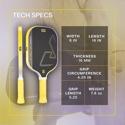 Pickleball JOOLA Scorpeus Heat Vision 16mm Pickleball Paddle Gradient Yellow