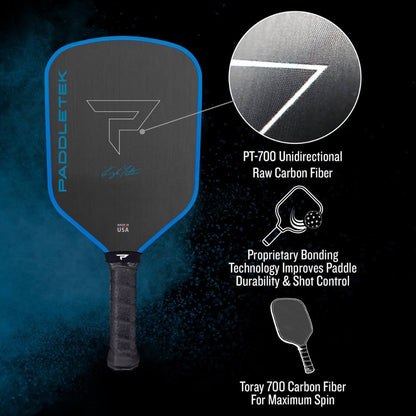 Pickleball Paddletek Bantam GTO-C 14.3mm Pickleball Paddle Fire Red