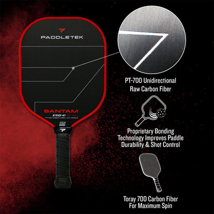Pickleball Paddletek Bantam ESQ-C 12.7mm Pickleball Paddle Blue