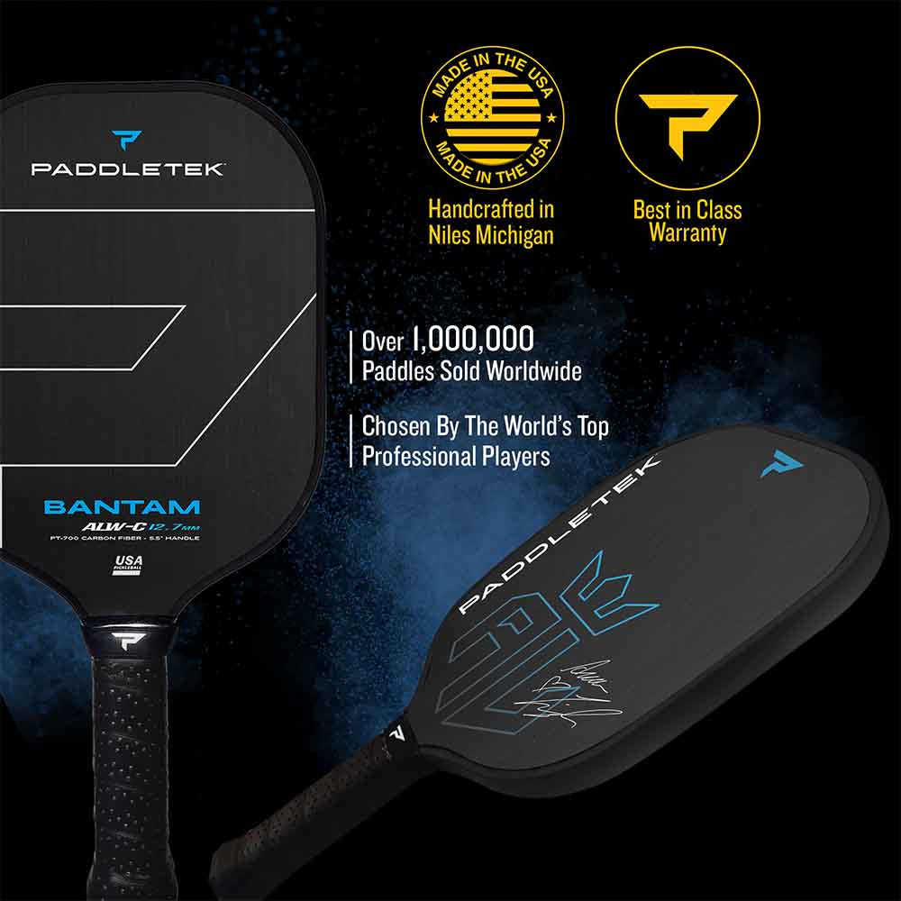 Pickleball Paddletek Bantam ALW-C Anna Leigh Waters Carbon 12.7mm Paddle Aurora