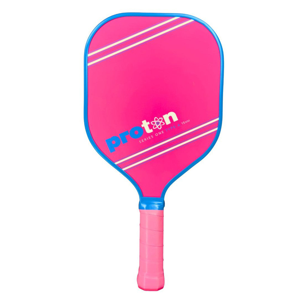 Pickleball Proton Series One Type A Square 15mm Pickleball Paddle Player Model - Blue