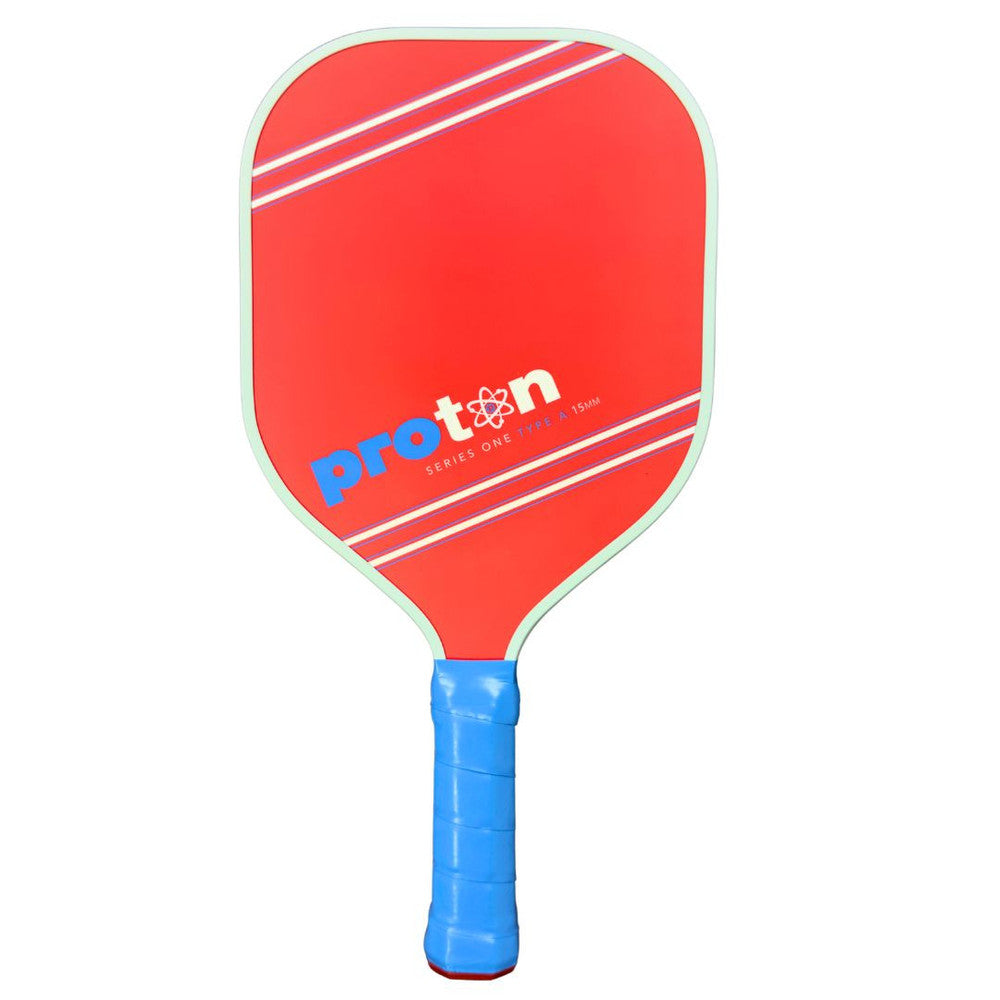 Pickleball Proton Series One Type A Square 15mm Pickleball Paddle Player Model - Blue