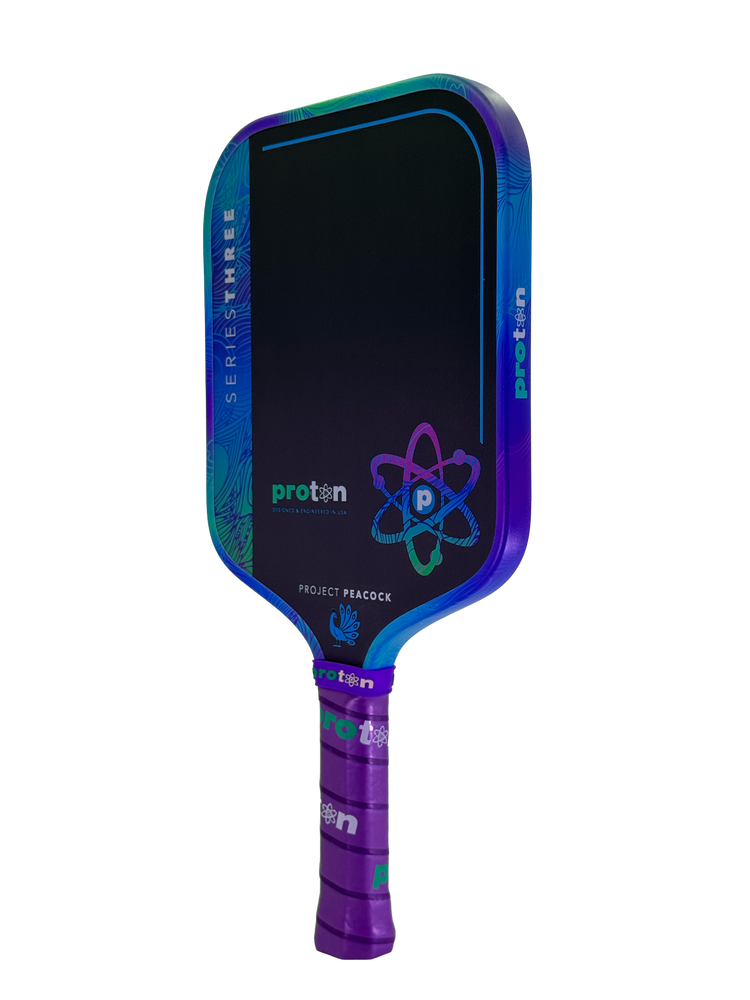 Pickleball Proton Series Three Project Peacock 15mm Widebody Pickleball Paddle