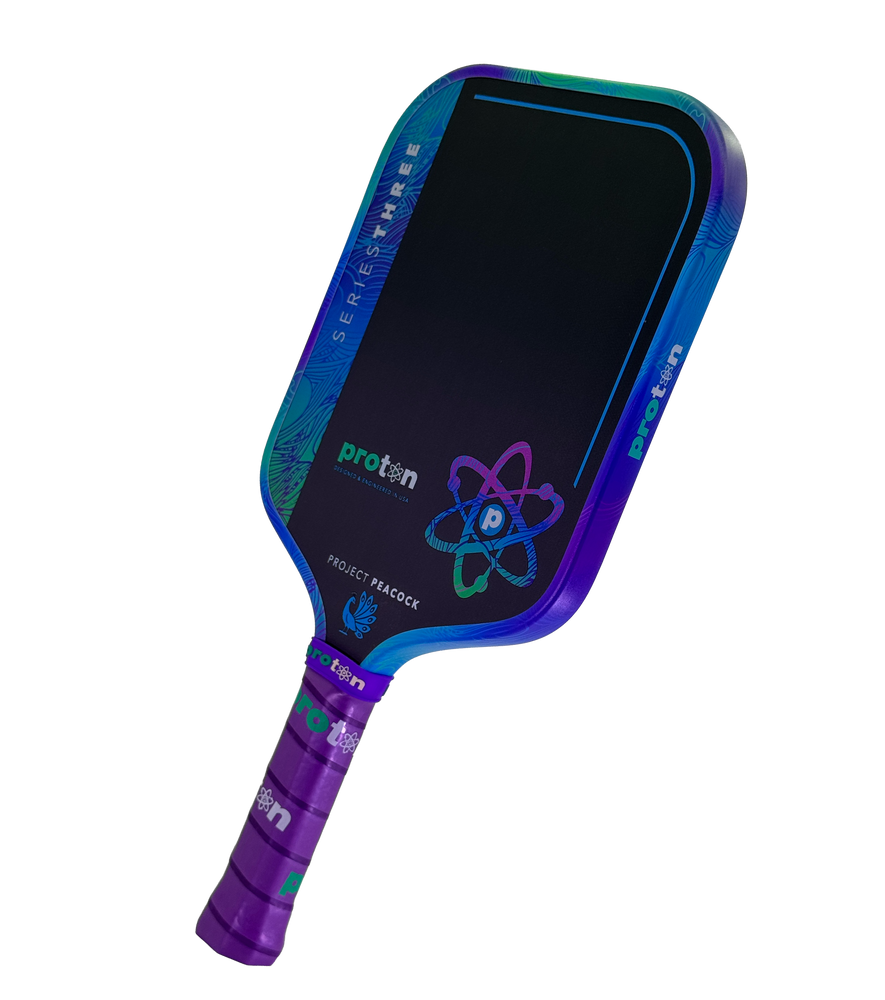 Pickleball Proton Series Three Project Peacock 15mm Widebody Pickleball Paddle