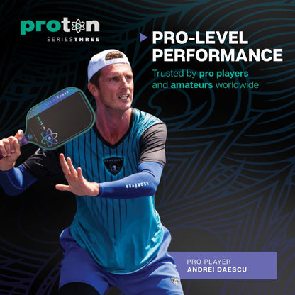 Pickleball Proton Series Three Project Peacock 13mm Widebody Pickleball Paddle
