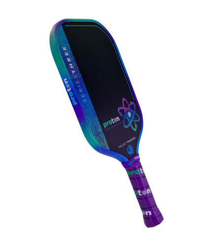 Pickleball Proton Series Three Project Peacock 13mm Elongated Pickleball Paddle