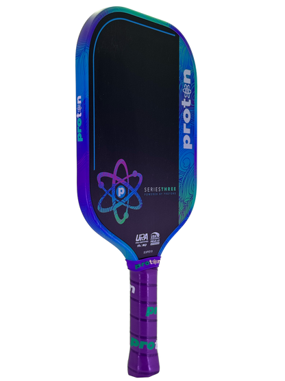 Pickleball Proton Series Three Project Peacock 13mm Elongated Pickleball Paddle