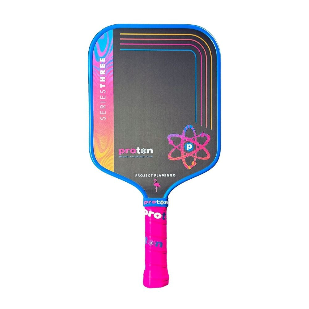 Pickleball Proton Series Three Project Peacock 15mm Widebody Pickleball Paddle Blue