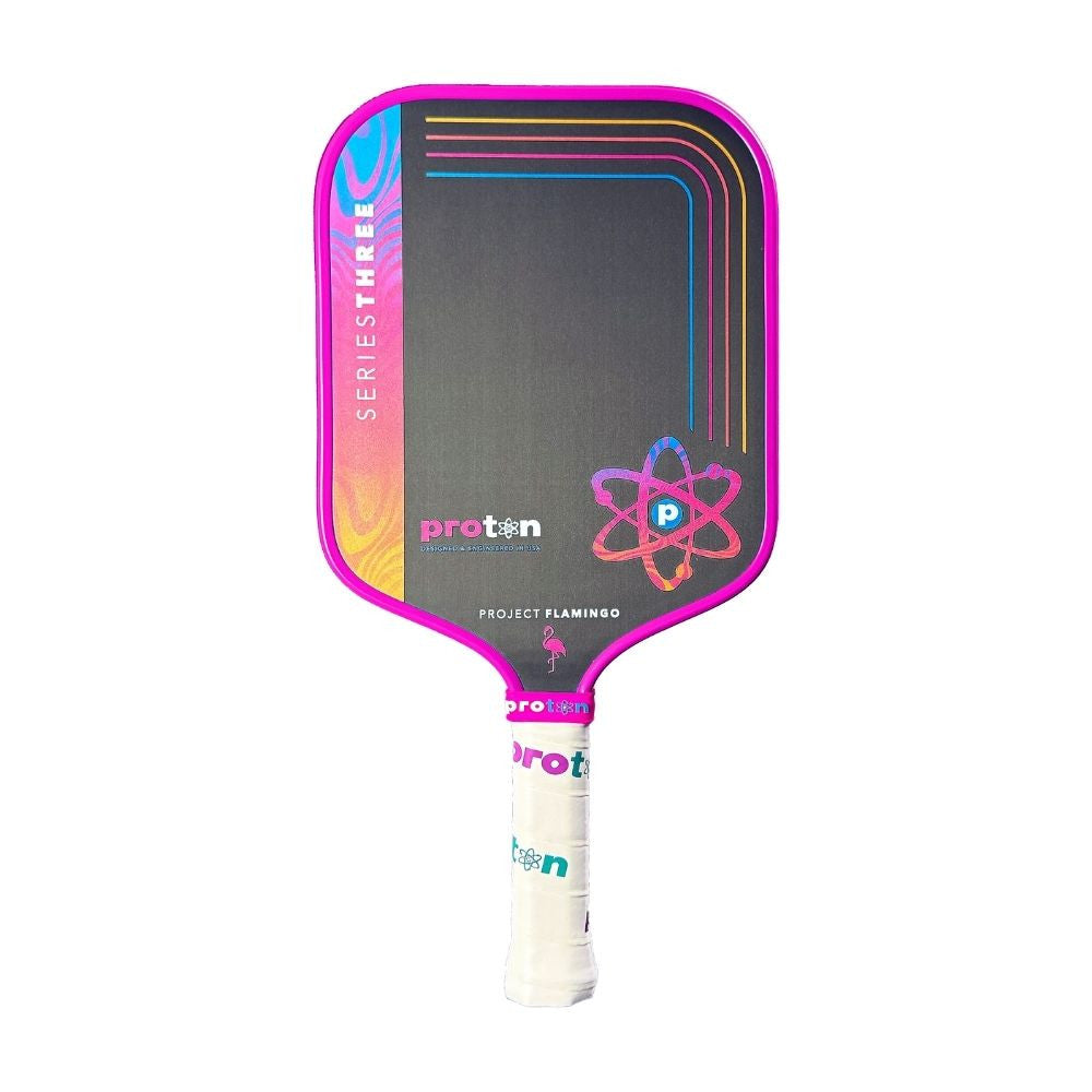 Pickleball Proton Series Three Project Peacock 13mm Widebody Pickleball Paddle Blue