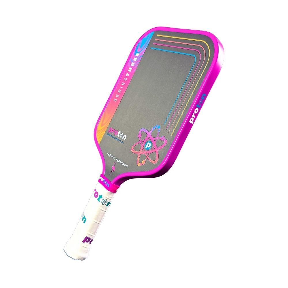 Pickleball Proton Series Three Project Peacock 13mm Widebody Pickleball Paddle Blue