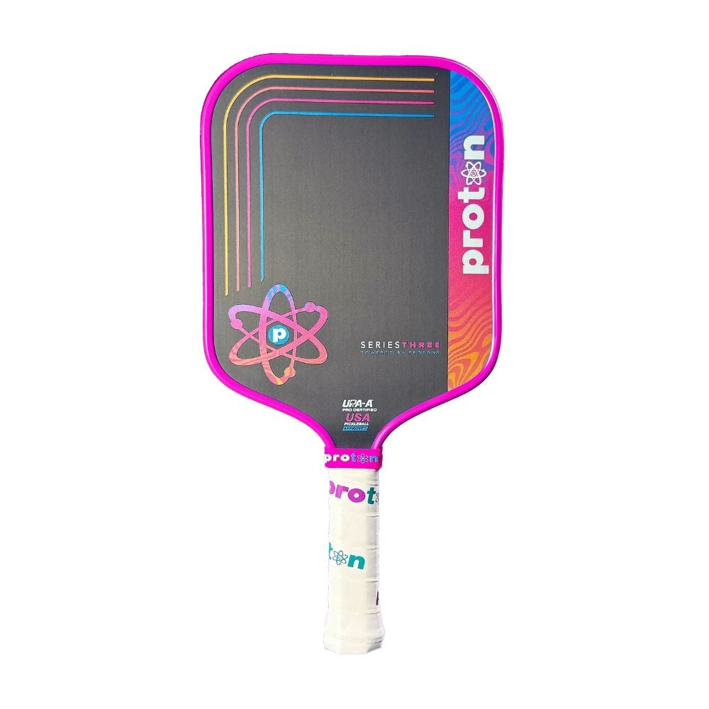 Pickleball Proton Series Three Project Peacock 13mm Widebody Pickleball Paddle Blue
