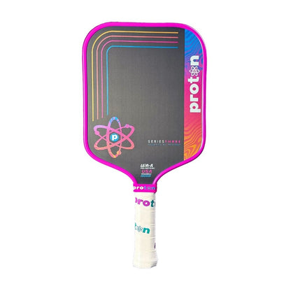 Pickleball Proton Series Three Project Peacock 13mm Widebody Pickleball Paddle Blue