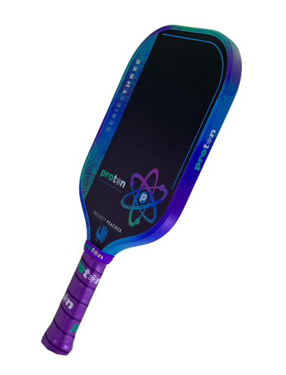 Pickleball Proton Series Three Project Peacock 15mm Elongated Pickleball Paddle