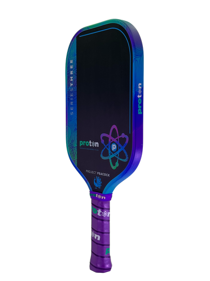 Pickleball Proton Series Three Project Peacock 15mm Elongated Pickleball Paddle
