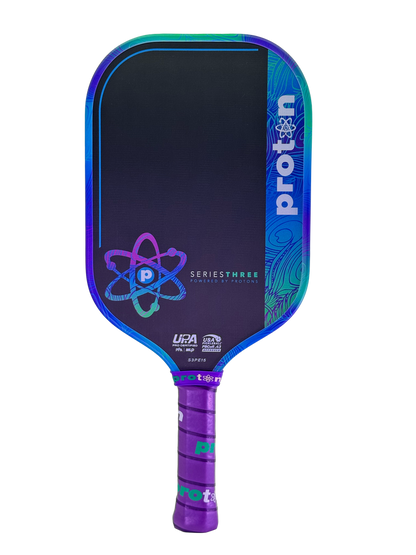 Pickleball Proton Series Three Project Peacock 15mm Elongated Pickleball Paddle