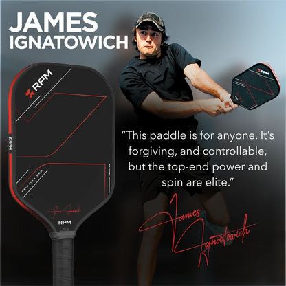 Pickleball RPM Friction Pro Elongated V2 Carbon Fiber Pickleball Paddle