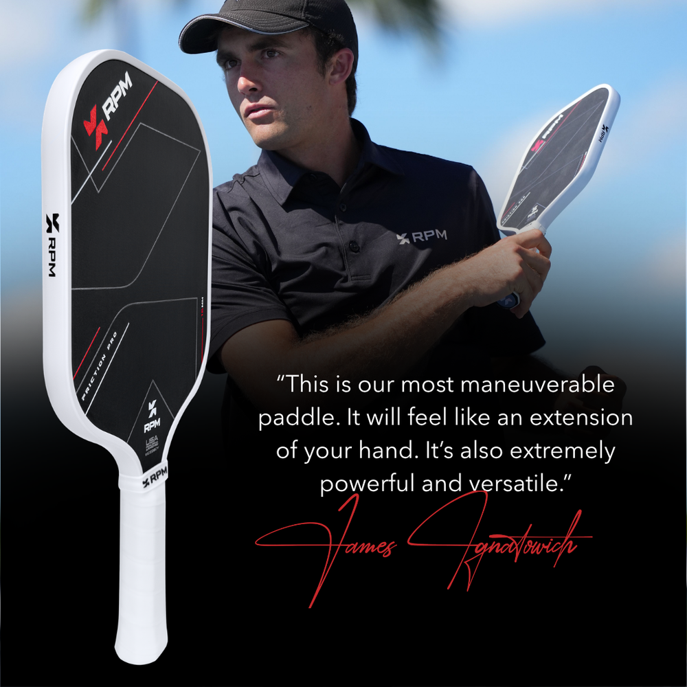 Pickleball RPM Friction Pro Widebody V1 Carbon Fiber Pickleball Paddle