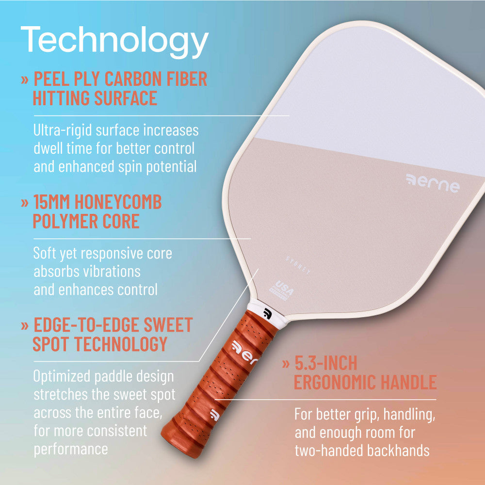 Pickleball erne Sydney Pickleball Paddle Charcoal