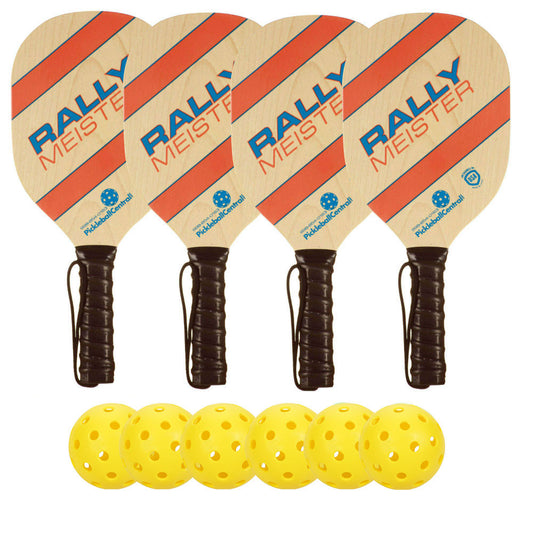 Pickleball Rally Meister Wood Paddle Deluxe Bundle