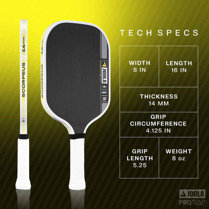 Pickleball JOOLA Anna Bright Scorpeus Pro IV 14mm Pickleball Paddle - USED