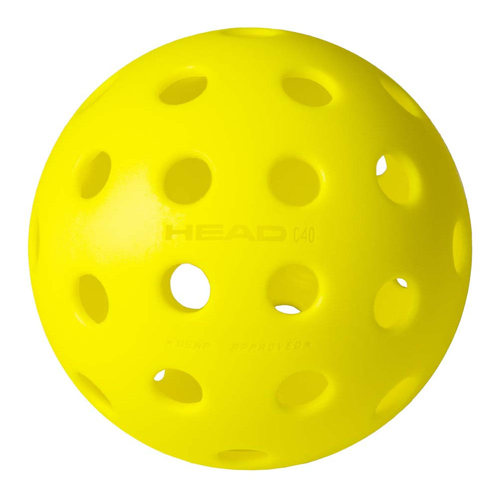 Pickleball HEAD Championship 40 Pickleballs Optic Yellow