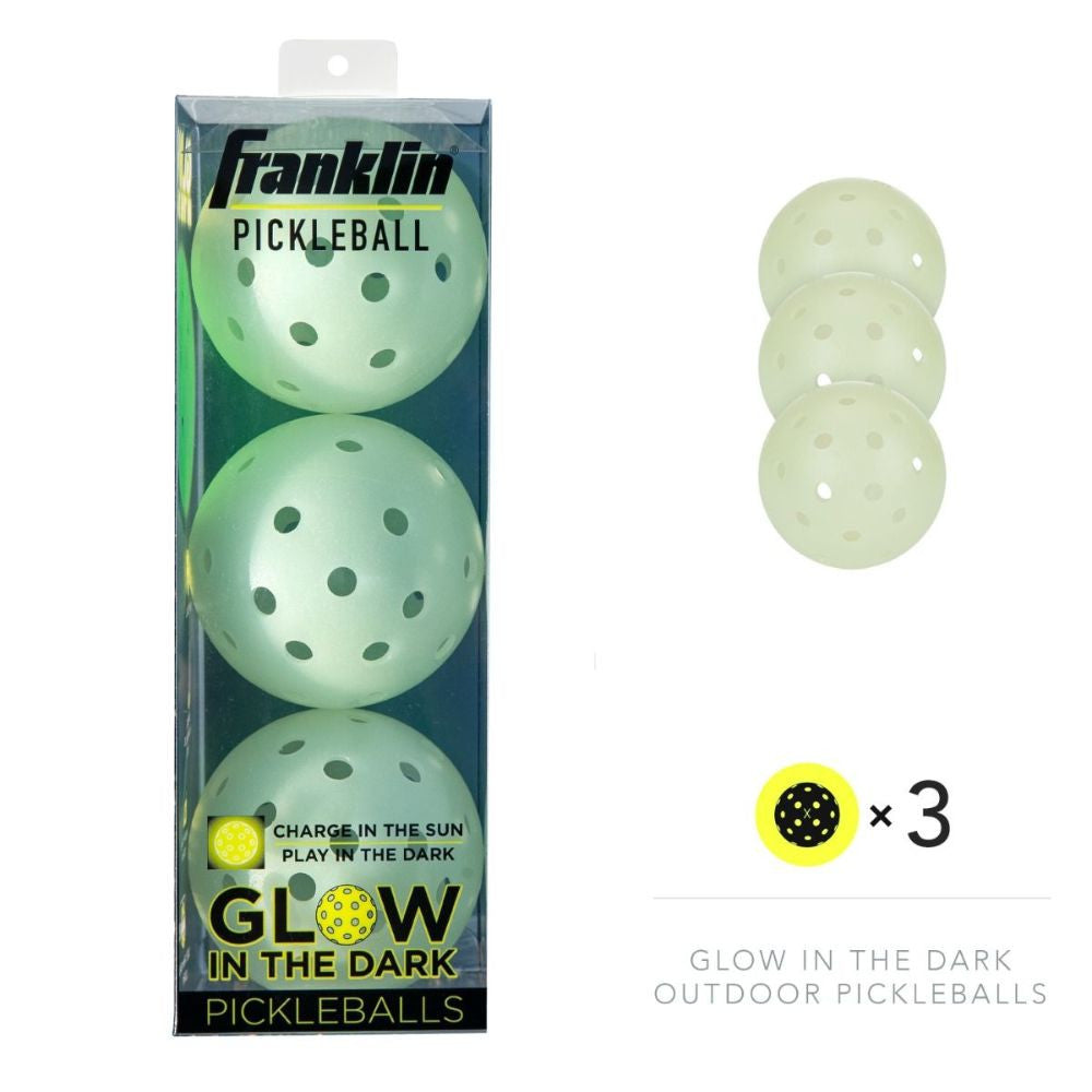 Pickleball Franklin Sports Glow in the Dark X-40 Outdoor Pickleballs