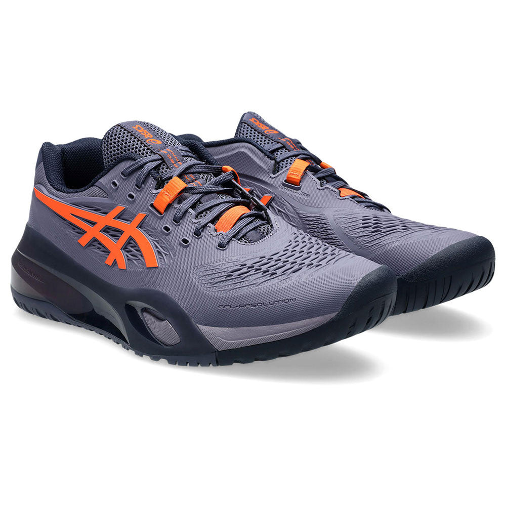 Pickleball ASICS Gel-Resolution X  Greyish Purple/Nova Orange Court Shoe Greyish Purple/Nova Orange