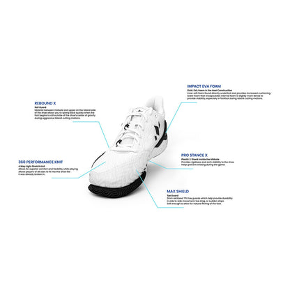 Pickleball Diadem Court Burst  Pickleball Court Shoe White/Black
