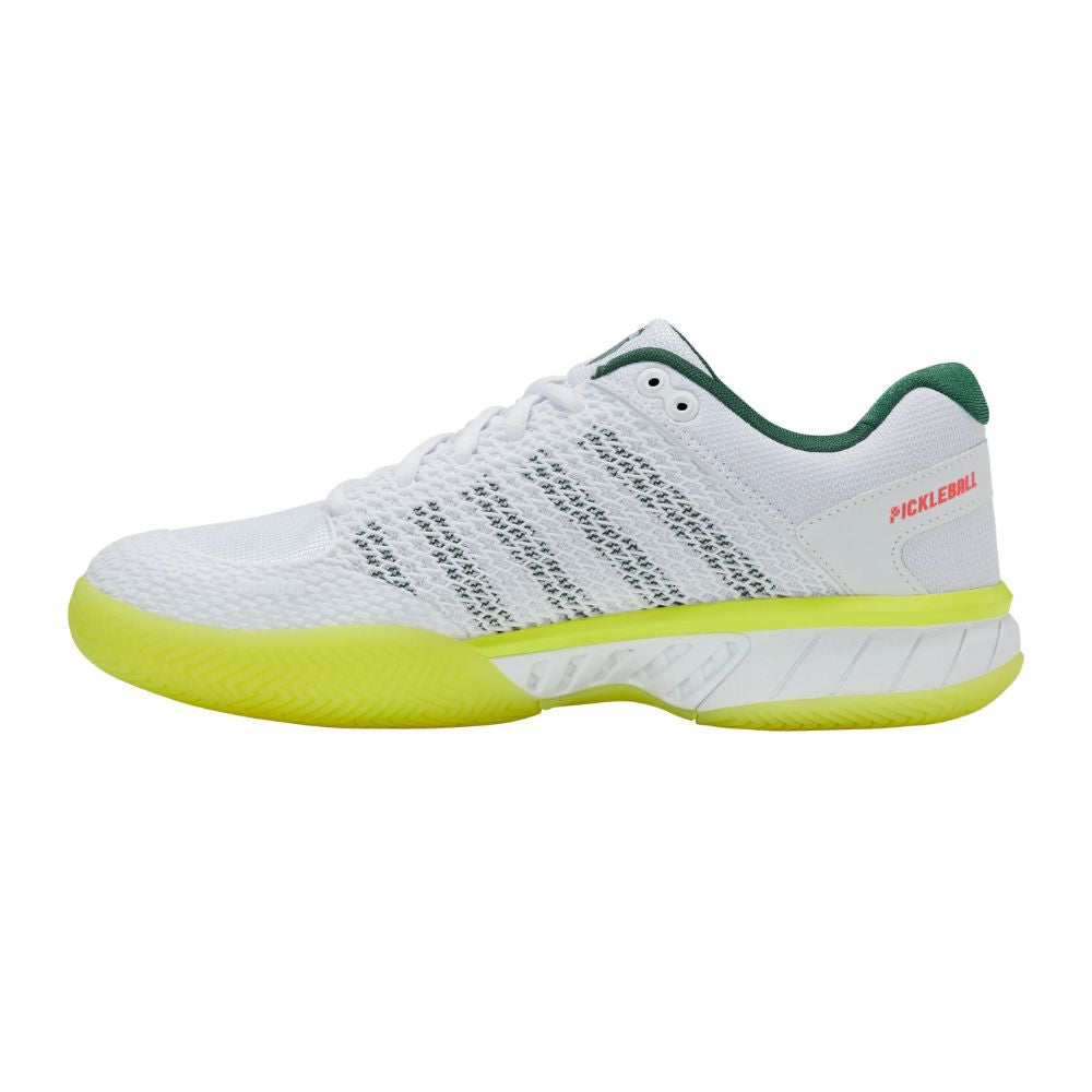 Pickleball K-Swiss Express Light Pickleball Shoe for Men White/Neon Lime/Eden