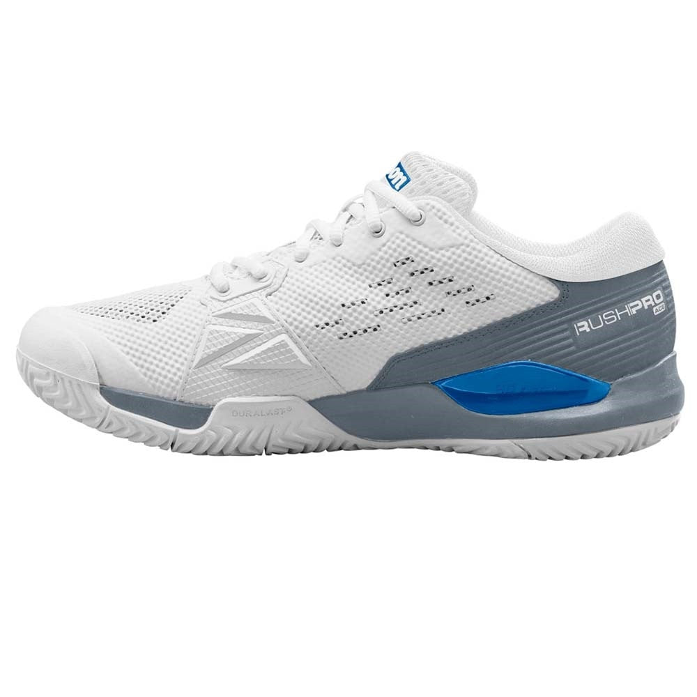 Pickleball Wilson Rush Pro Ace Pickler  Shoe White/Stormy Weather/Classic Blue