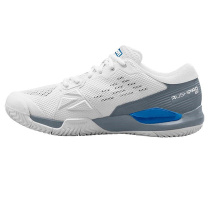 Pickleball Wilson Rush Pro Ace Pickler  Shoe White/Stormy Weather/Classic Blue