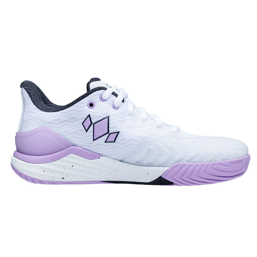 Pickleball Diadem Court Burst Court Shoe - White/Purple White/Purple