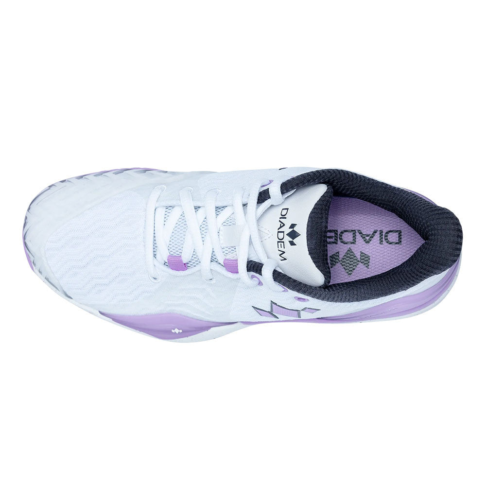 Pickleball Diadem Court Burst Court Shoe - White/Purple White/Purple