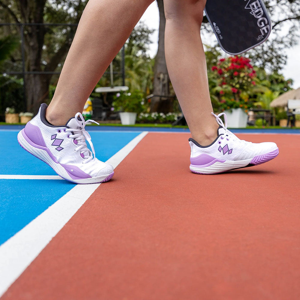Pickleball Diadem Court Burst Court Shoe - White/Purple White/Purple