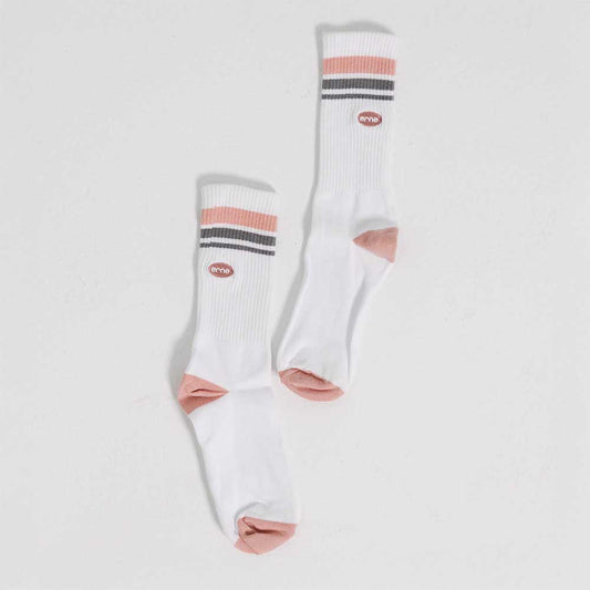 Pickleball erne Crew Socks - Unisex Black/White