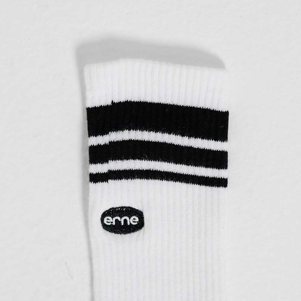 Pickleball erne Crew Socks - Unisex Black/White