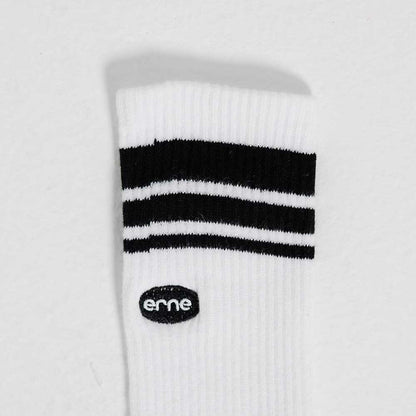 Pickleball erne Crew Socks - Unisex Black/White