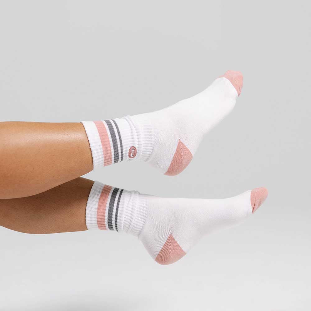 Pickleball erne Crew Socks - Unisex Black/White
