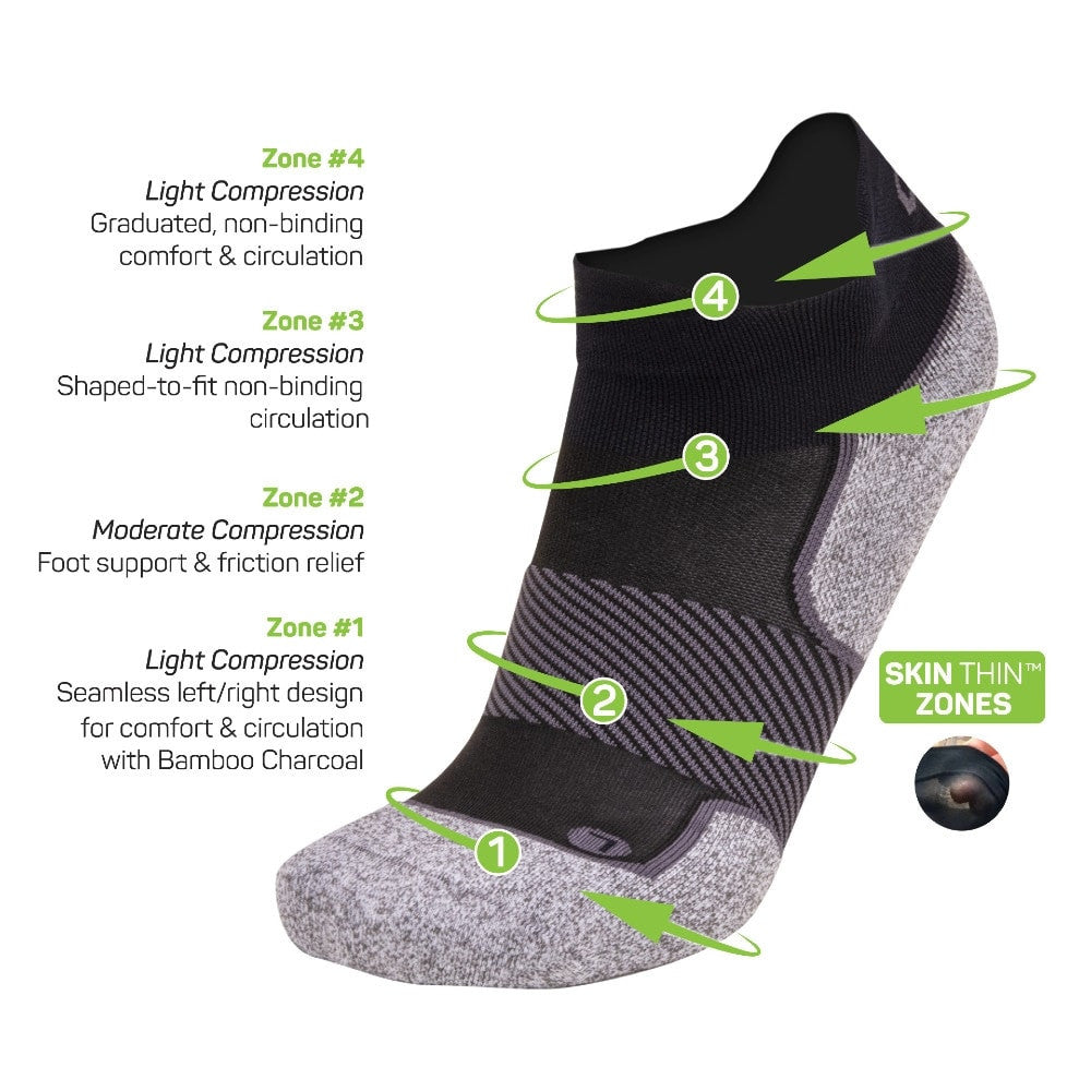 Pickleball OS1st Pickleball No Show Socks Black