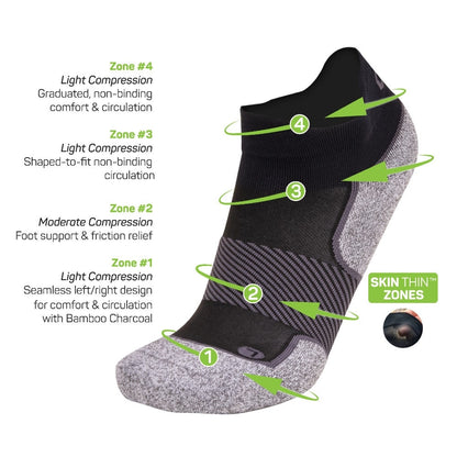 Pickleball OS1st Pickleball No Show Socks Black
