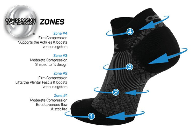 Pickleball OS1st FS4 Pickleball Crew Socks Black