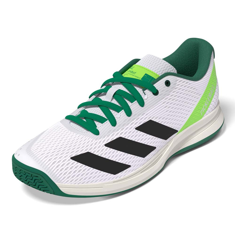 Pickleball adidas White/Black/Green Courtflash  Pickleball Shoe White/Black/Green