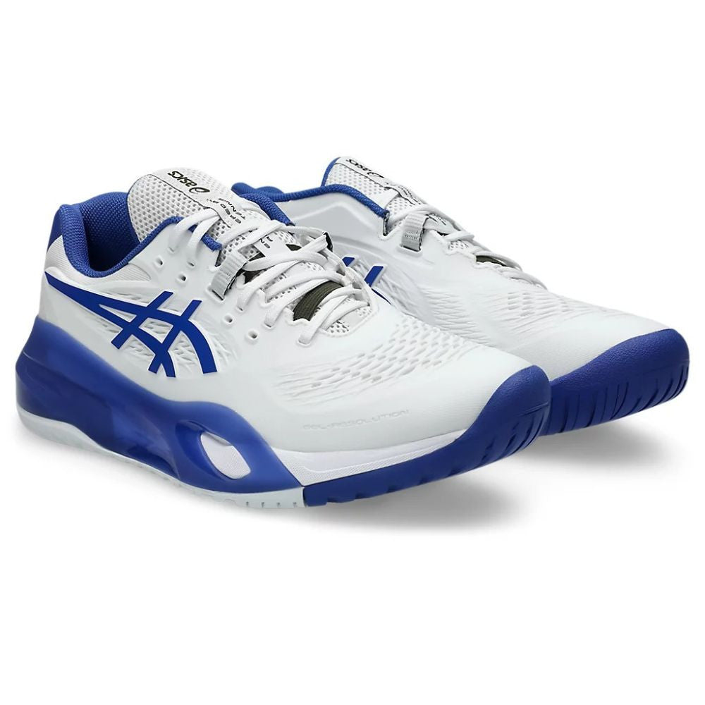 Pickleball ASICS Gel-Resolution X Wide Court Shoe - White/Dark Cobalt White/Dark Cobalt