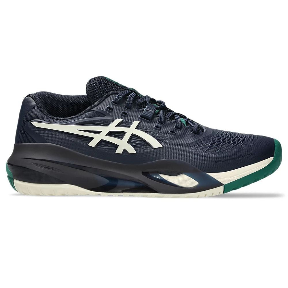 Pickleball ASICS Gel-Resolution X Wide Court Shoe - White/Dark Cobalt Midnight/Cream