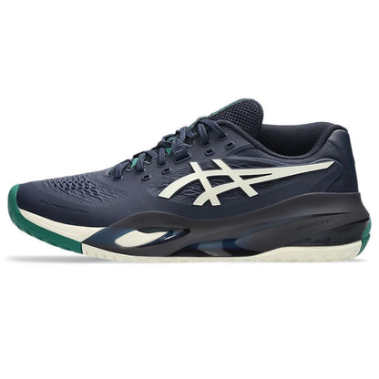 Pickleball ASICS Gel-Resolution X Wide Court Shoe - White/Dark Cobalt Midnight/Cream
