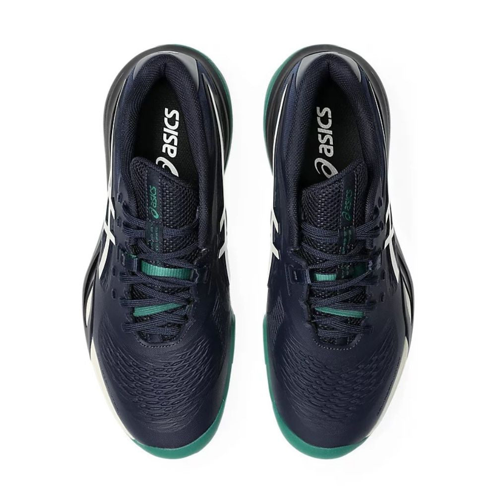 Pickleball ASICS Gel-Resolution X Wide Court Shoe - White/Dark Cobalt Midnight/Cream