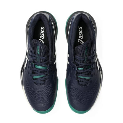Pickleball ASICS Gel-Resolution X Wide Court Shoe - White/Dark Cobalt Midnight/Cream